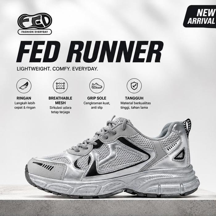Fed Sepatu Running Nakahara White Putih Kasual Pria Wanita Cowok Outdoor Shoes Sneakers Nb 5310