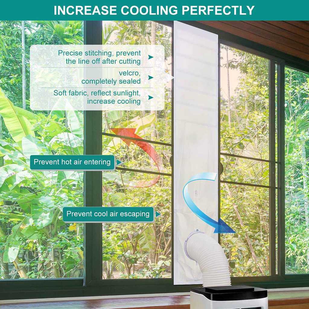 Portable Air Conditioner Parts-Air Conditioner Window Kit-Portable Ac Window Kit-Sliding Door Window