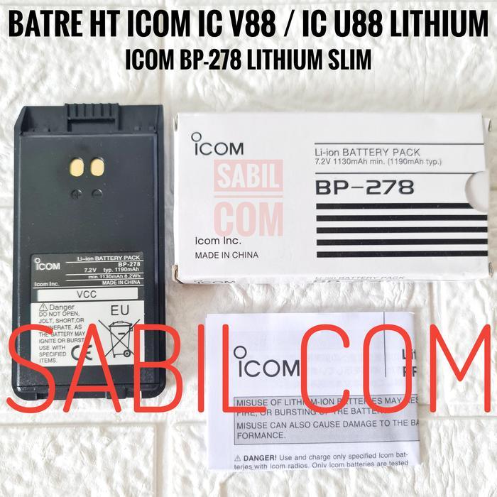 BATRE HT ICOM V88 U88 BP278 LITHIUM BATERAI ICOM IC V88 IC-V88 BP-278