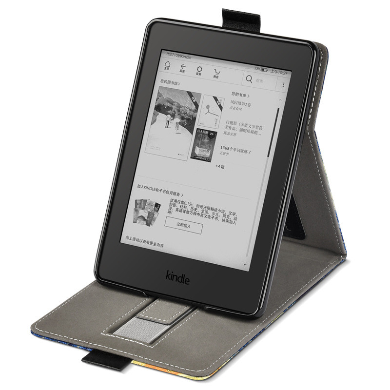 For Kindle Paperwhite 3 2 1 6 Inch DP75SDI EY21 Stand Case with Hand Belt Strap Ebook Funda Auto