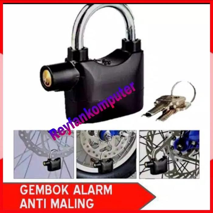 KUNCI GEMBOK ALRM KUNCI GEMBOK MOTOR ANTI MALING KODE 1280