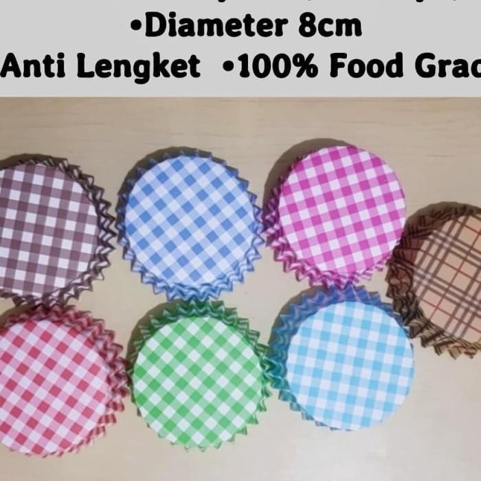 Kertas Alas roti kue bulat cupcake cup cake laminasi mixed campur