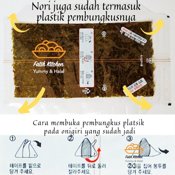 

Mamiseler45 - Manjun Triangle Onigiri Nori Halal Mui 100 Lembar - Rumput Laut Snack Jepang
