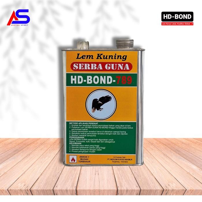 

HD- BOND 789 LEM KUNING SERBAGUNA / LEM SEPATU SUPER KUAT 2.22 KG KEMASAN GALON