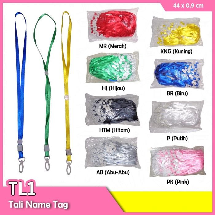 

Lanyard tali gantungan Id card Name tag polos 1 cm