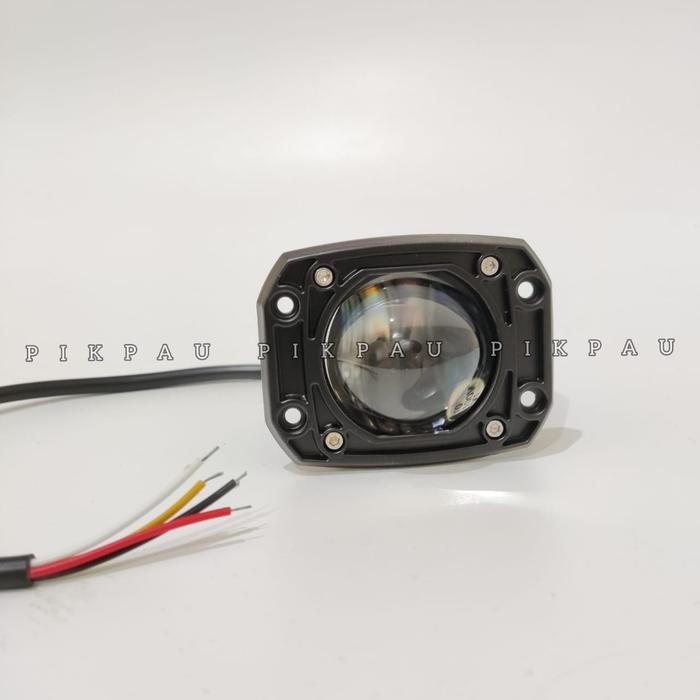 LAMPU TEMBAK LED BAMPER FOGLAMP MOBIL 3 INC LASER 30 WATT CUT OFF PUTIH KUNING 4 KABEL
