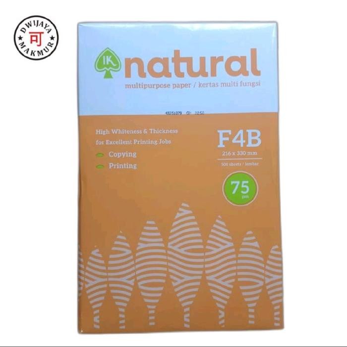 

NEW PRODUK KERTAS NATURAL F4 75GSM (216 X 330MM) 1 RIM ISI 500 LEMBAR WARUNG ARA67
