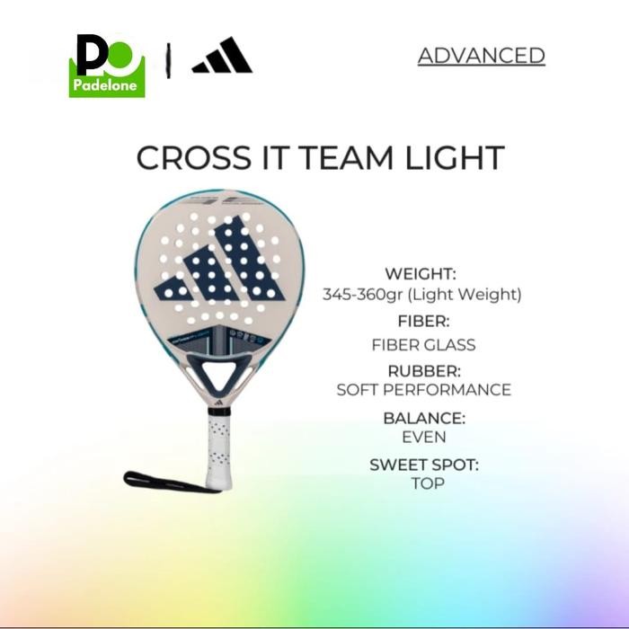 ADIDAS CROSS IT TEAM LIGHT 3.4 PADEL RACKET PADEL RAKET PADEL l RAKET ADIDAS l 2025 l PADELONE