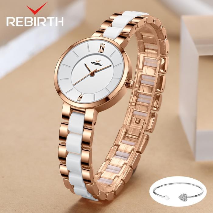 REBIRTH Jam Tangan Wanita Anti Air Original Korea Elegan Kuarsa Jam Tangan Cewek