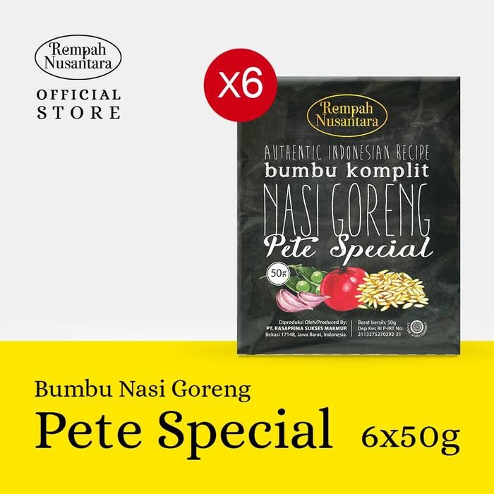 

Pilihan- Bumbu Nasi Goreng Pete Spesial Rempah Nusantara 50 Gr (6 Pcs)