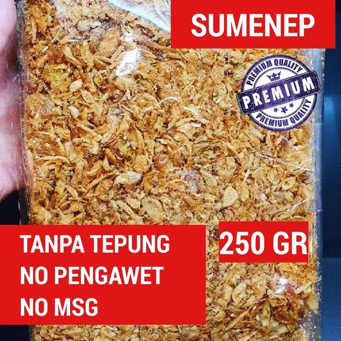 

Pilihan- Bawang Goreng Sumenep Tanpa Tepung 250Gr Super Kriuk