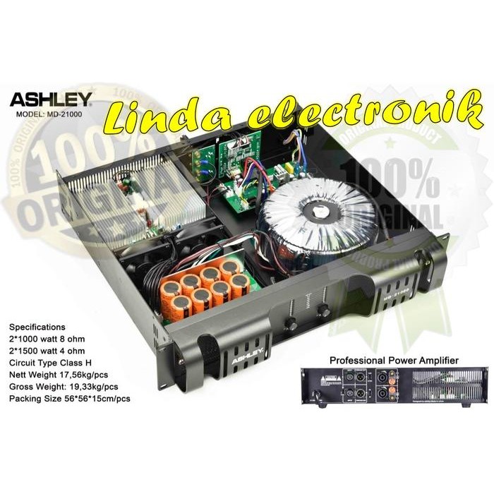 Power Ampli Ashley Md21000 Oryginal Ashley Md 21000 Class H
