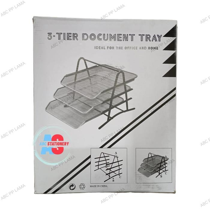 

BAK SURAT SUSUN 3 RAK DOKUMEN ELEVATED LETTER TRAY BESI MICROTOP