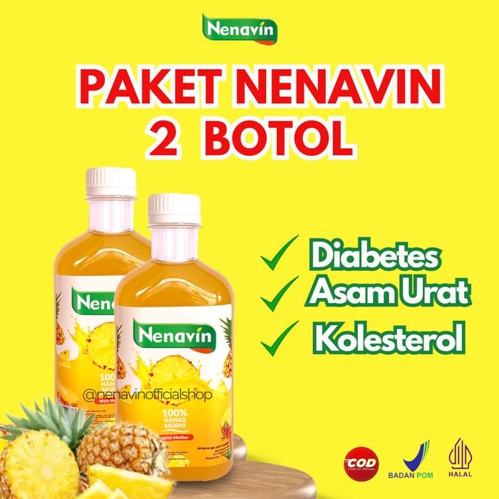 

ORIGINAL Cuka Nanas Nenavin dari Buah Nanas Pilihan 2 Botol READY STOCK