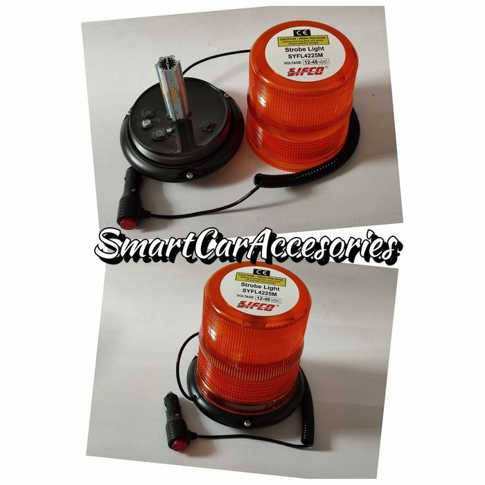 LAMPU ROTARY WARNING LIGHT MAGNET TEMPEL WL 27 SIFCO 4225M LED 7 MODE KEDIP