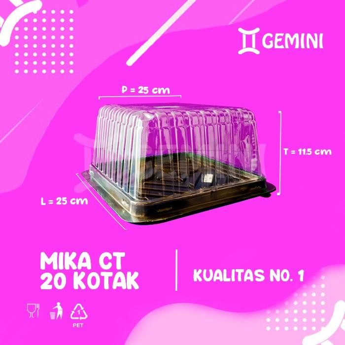MIKA TUMPENG KOTAK 20 CM/ MIKA TART/ MIKA KUE ULANG TAHUN/ KOTAK KUE