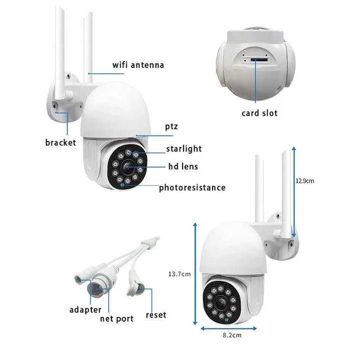 New cctv OUTDOOR PTZ V380 WITH WIFI ANTI AIR camera kamera Adaptor