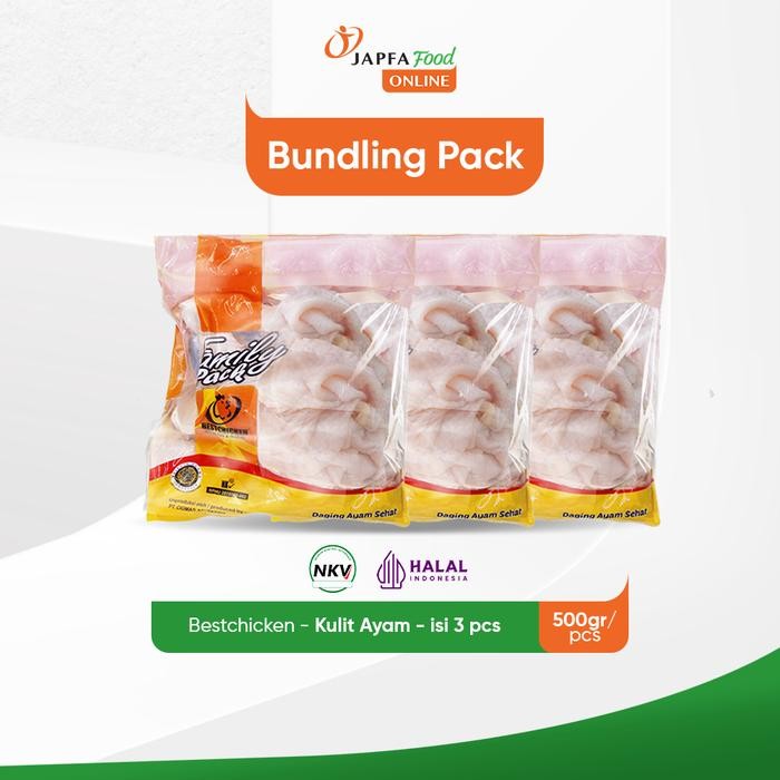 

Pilihan- Bestchicken Bundling Hemat Kulit Ayam Bersih / Chicken Skin 500Gr - Isi 3 Pack