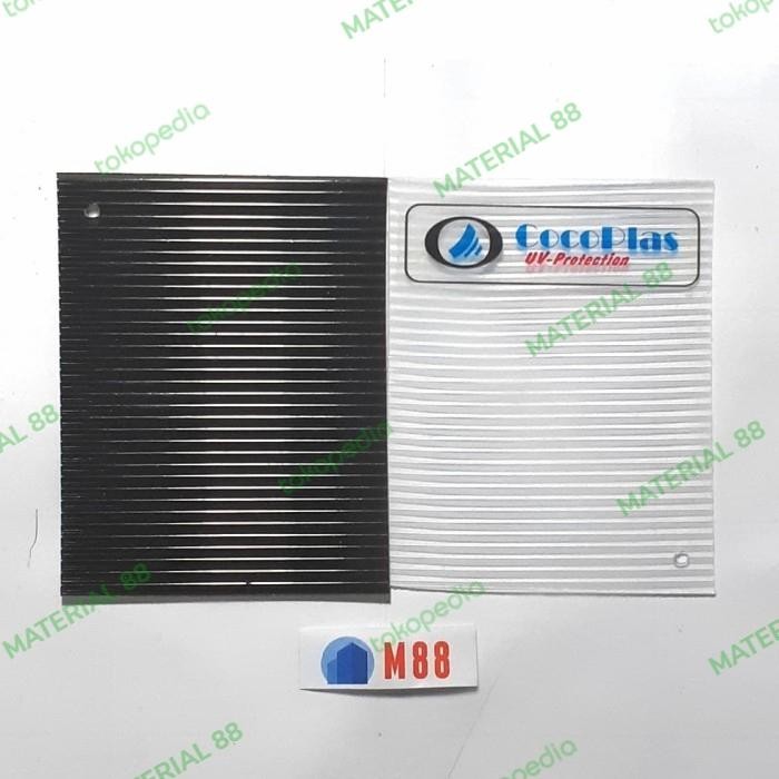 Pilihan- Fiber Plastik Penutup Pintu Pagar Garis-Garis Cocoplas