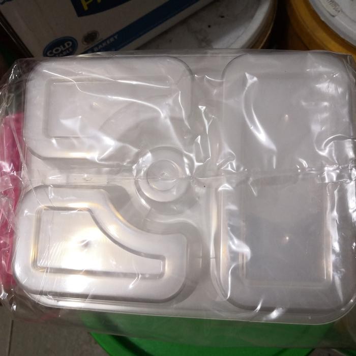 Terbaik Thinwall Bento Sekat 3+Tutup Isi 25 100% Ori