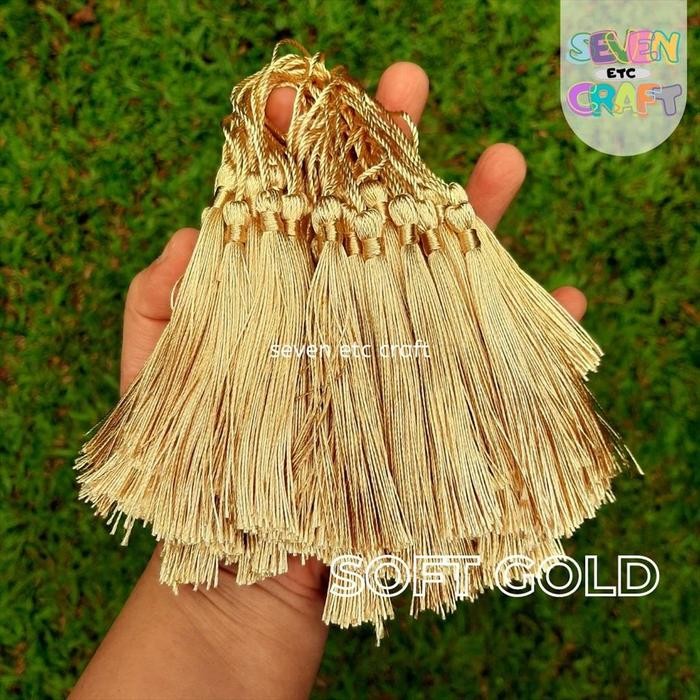 

New [10 PCS] Tasel / Rumbai Tassel SOFT GOLD