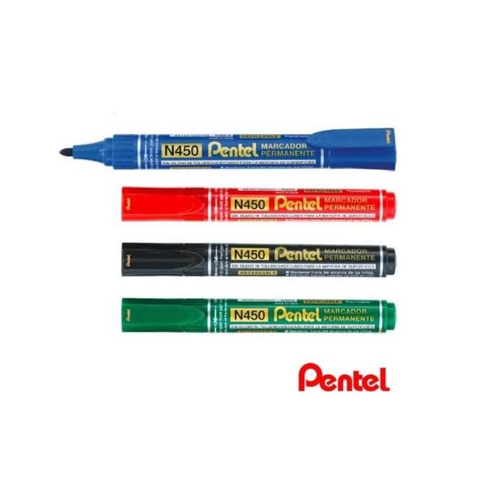 

New Spidol Permanent / PENTEL Marker N450 Hitam / Biru / Merah / Hijau