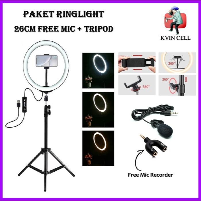 Inbex Pro - Ring Light Tripod / Ring Light / Ring Light Besar / Ring Light / Ring Light 26Cm Tripod