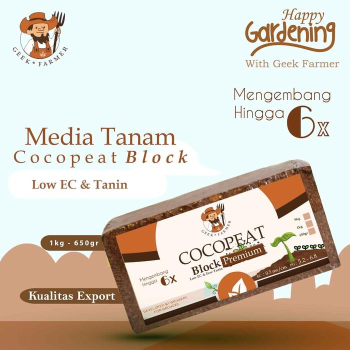 Geek Farmer - Cocopeat Block Media Tanam