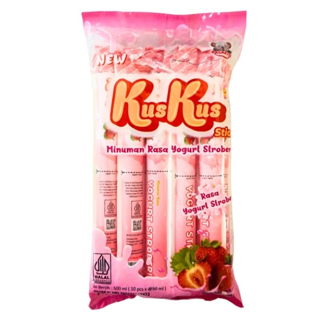 

S29283 KUSKUS STICK YOGURT STRAWBERRY JELLY 10X50ML MAJU BERSAMA (20250915)