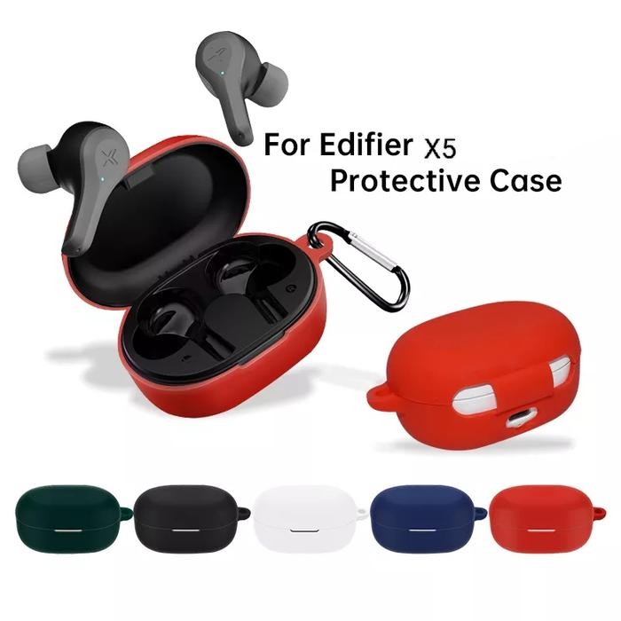 Case Casing Cover Silicone Edifier X5 Tws + Carabiner