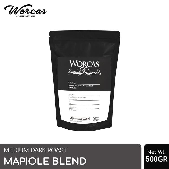 

Pilihan- Kopi Mapiole Espresso Blend 500 Gram (Biji/Bubuk) Worcas Coffee