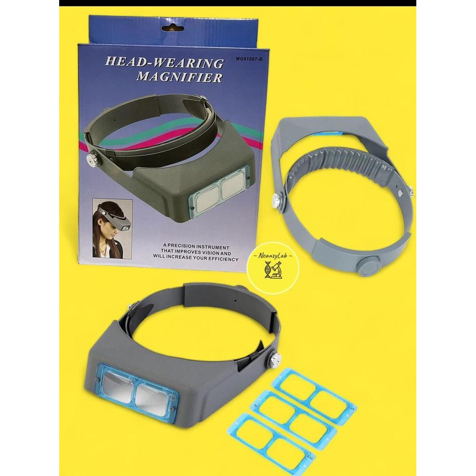

SALE Head Band Binocular Magnifier Optivisor Loupe 4 Lensa Visor