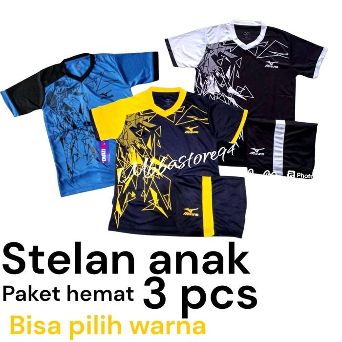 setia PAKET HEMAT 3PCS/STELAN JERSY ANAK UNISEK/CUSTOM OLAHRAGA JERSY FUTSAL Sport