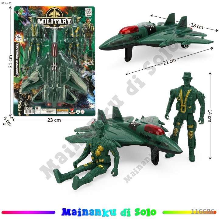 [Mainanku] Mainan Pesawat Tempur F/C + Tentara Military