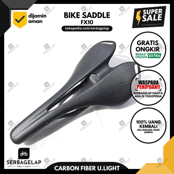 Pacific Active Sport - Sadel Sepeda Balap Roadbike Carbon Fiber Panjang Ringan - Fx10