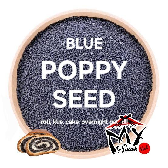 

POPPY BIRU 25GR BLUE POPPY SEED TOPING GARNISH ROTI KUE CAKE COOKIES STRUDEL KOLACHES SALAD SPRINKLE