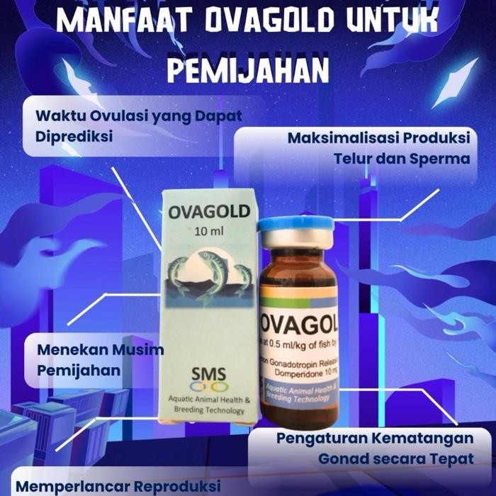 OVAGOLD 10ML OBAT PEMIJAHAN IKAN HORMON OVAPRIM GONADOTROPIN SALMON