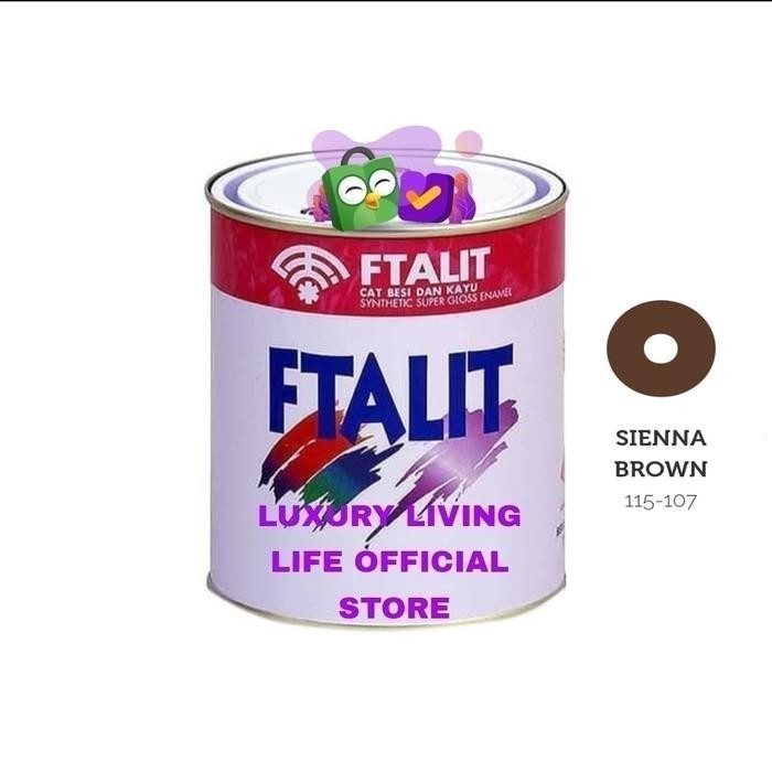 Cat Minyak FTALIT 107 Sienna Brown 1kg Cat kayu besi solvent kilap