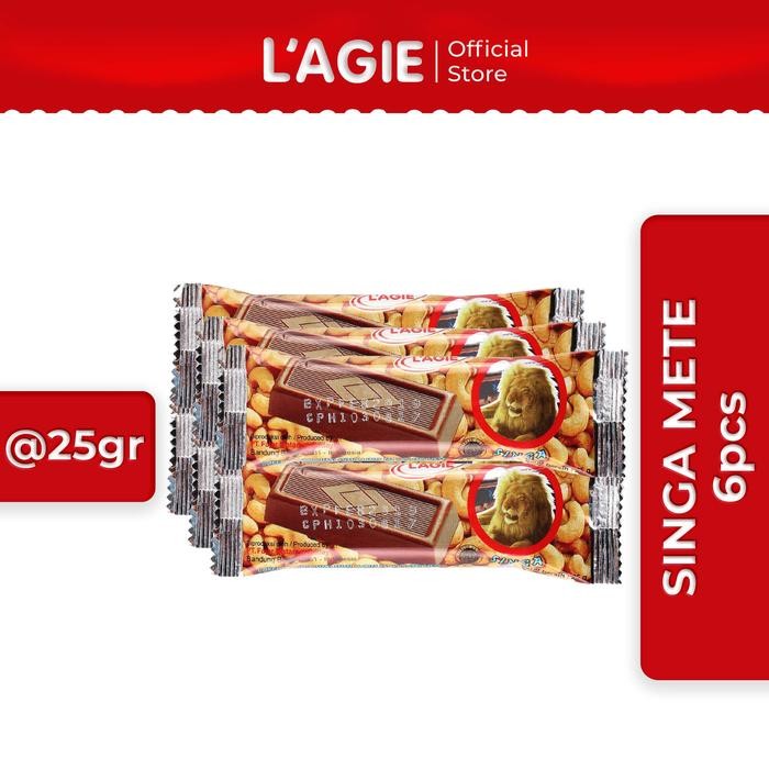 ORIGINAL Lagie Coklat Singa Kacang Mete Animal Series 6x25gr