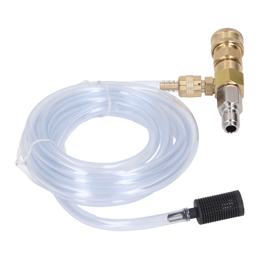 Chemical Injector Brass Stainless Adjustable Downstream Injector with 9.8ft Tube for Pressure Washer