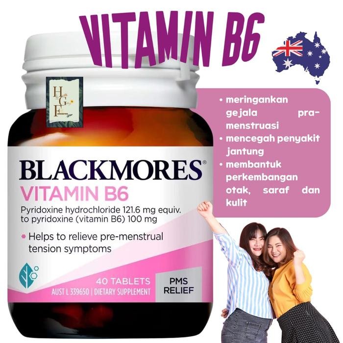 ORIGINAL blackmores vitamin b6 100mg women's health 40 tablets