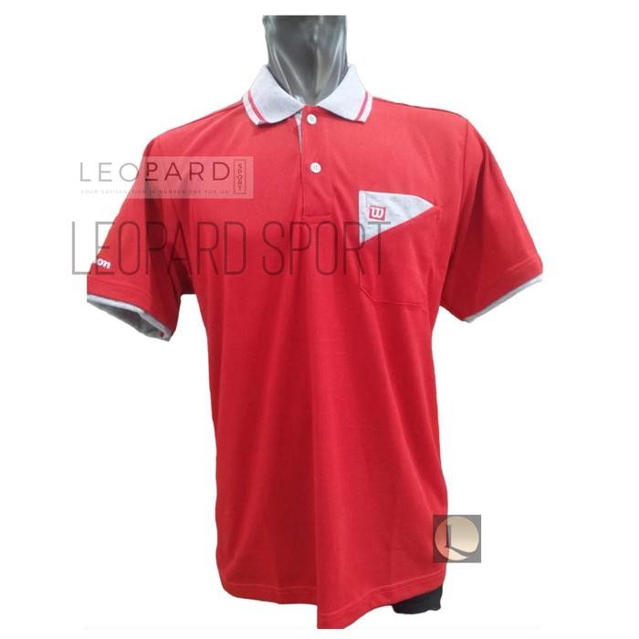 Kaos Kerah Wilson / Kaos Olahraga Jogging Tenis Pingpong