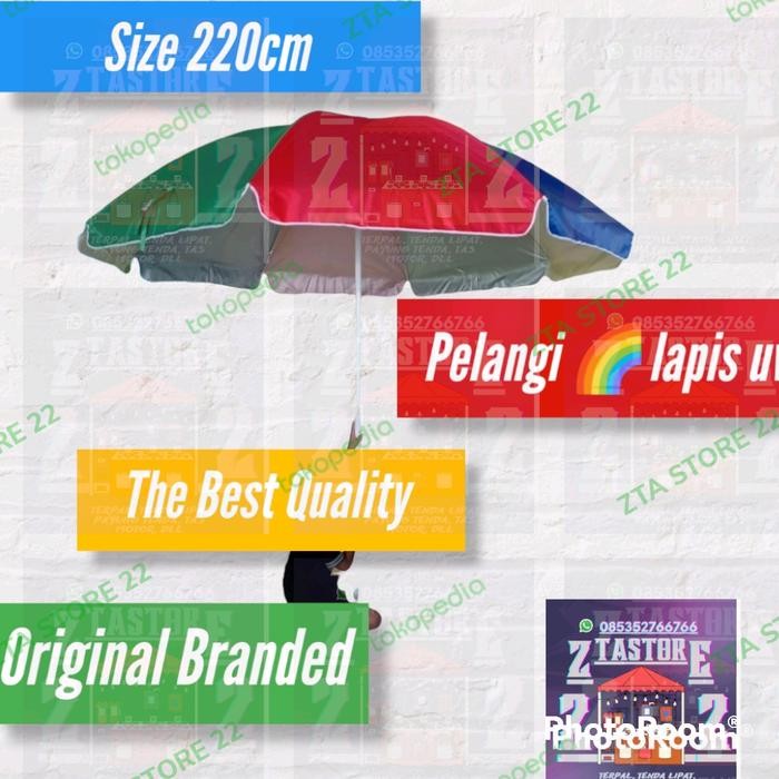 SALE payung pantai 220cm tiang besar payung tenda payung cafe payung bazar