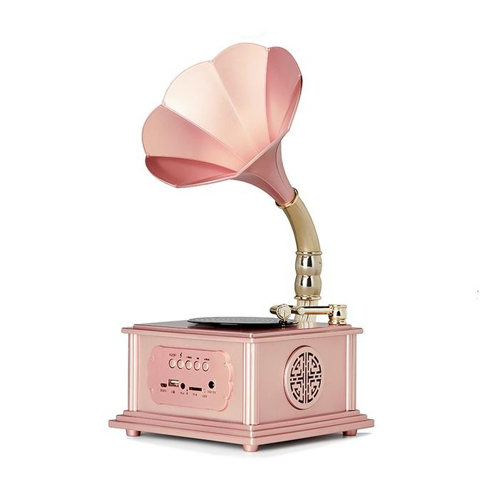 EUROPEAN RETRO MOBILE PHONE BLUETOOTH SUBWOOFER ANTIQUE GRAMOPHONE SPEAKER HOME CLASSICAL COMPUTER