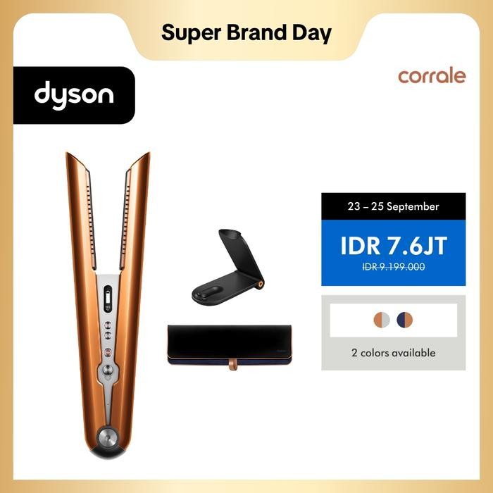 dyson corrale hair straightener hs07 (bright copper/bright nickel) - catokan rambut [kualitas