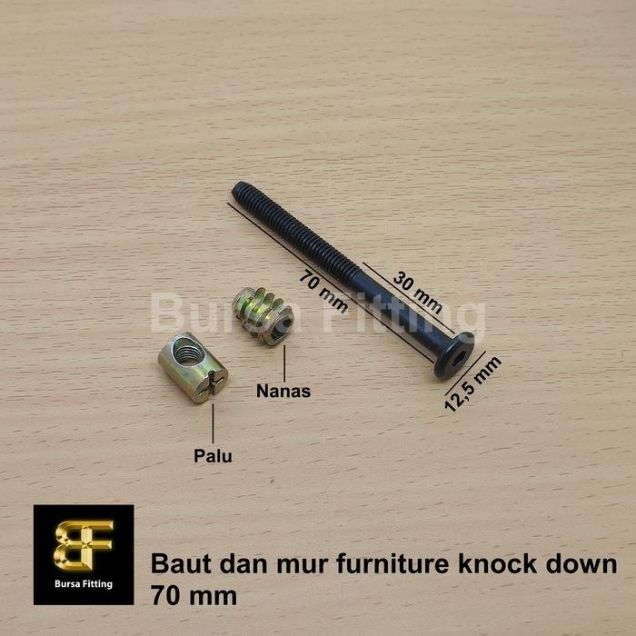 Baut furniture knock down M6 x 7 cm & mur / mur baut mebel knock down