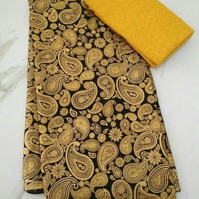 Kain Batik Prada Gold Kecambah