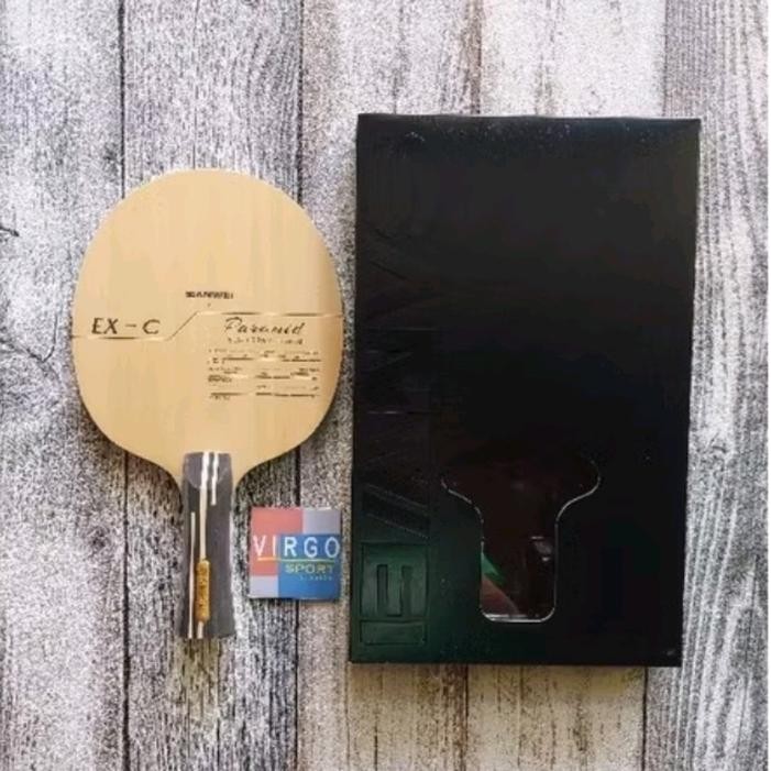 Sanwei Paramid EX-C Carbon kayu bat bet pingpong tenis meja 100%ORIGINAL