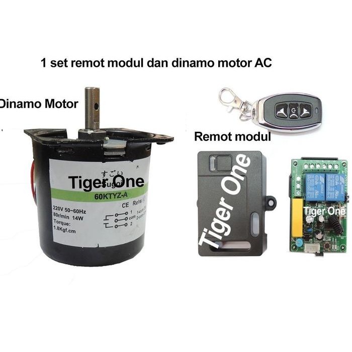 Laris 1 Set Remote Modul Motor Ac Maju Mundur 220V Dan Gear Gearbox Dinamo Motor Maju Mundur