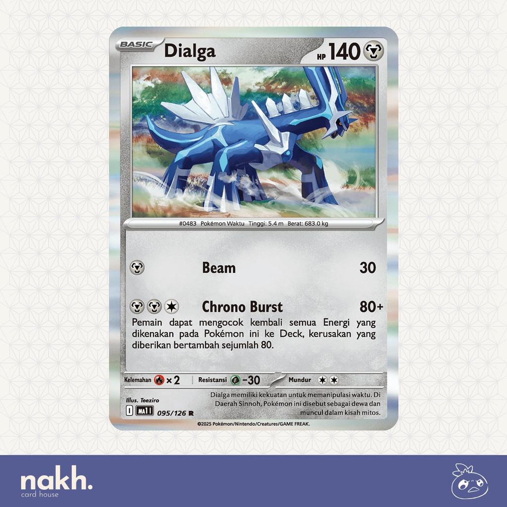 Kartu Pokemon TCG Indonesia Evolusi Mega MA1 095/126 Dialga